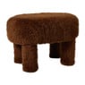 Bankje fluffy - bruin - 44x63x39 cm