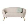 Bank Oscar bouclé - beige - 73x147x73 cm 