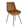 Eetkamerstoel velvet - cognac - 79x50x44 cm