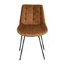 Eetkamerstoel velvet - cognac - 79x50x44 cm