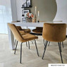 Eetkamerstoel velvet - cognac - 79x50x44 cm