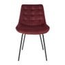 Eetkamerstoel velvet - rood - 79x50x44 cm