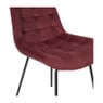 Eetkamerstoel velvet - rood - 79x50x44 cm