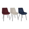 Eetkamerstoel velvet - rood - 79x50x44 cm