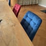Eetkamerstoel velvet - rood - 79x50x44 cm
