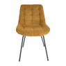 Eetkamerstoel ribstof - cognac - 84x52x52 cm