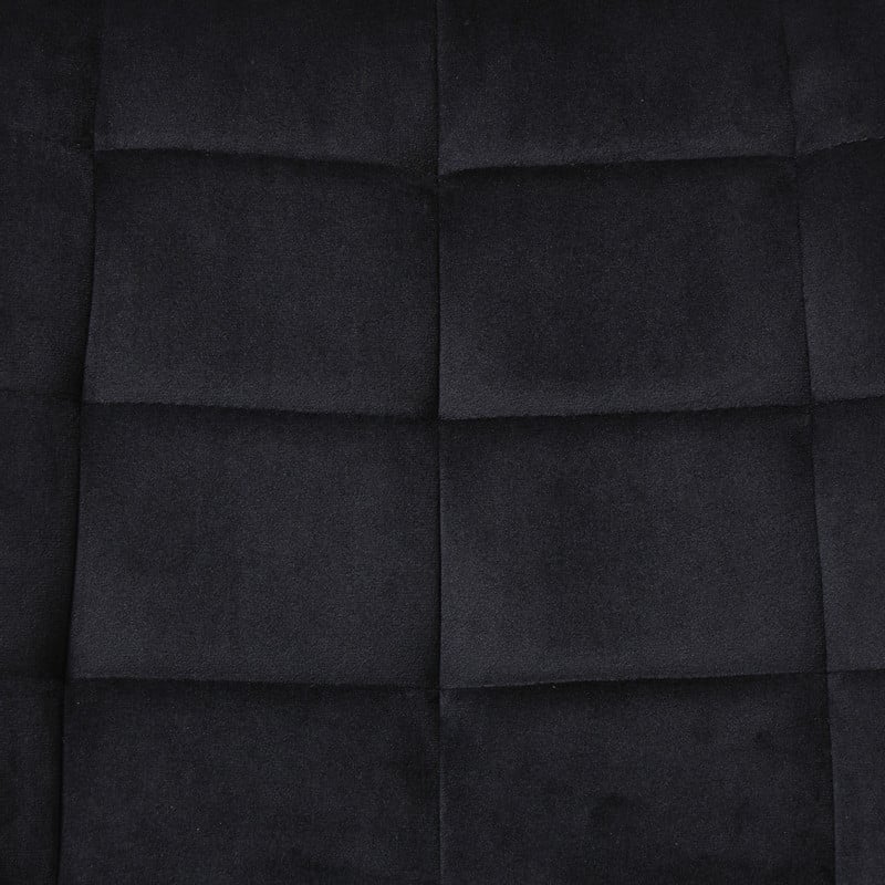 Eetkamerstoel velvet - zwart - 80x60x51 cm