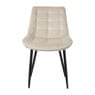 Eetkamerstoel velvet - beige - 80x60x51 cm