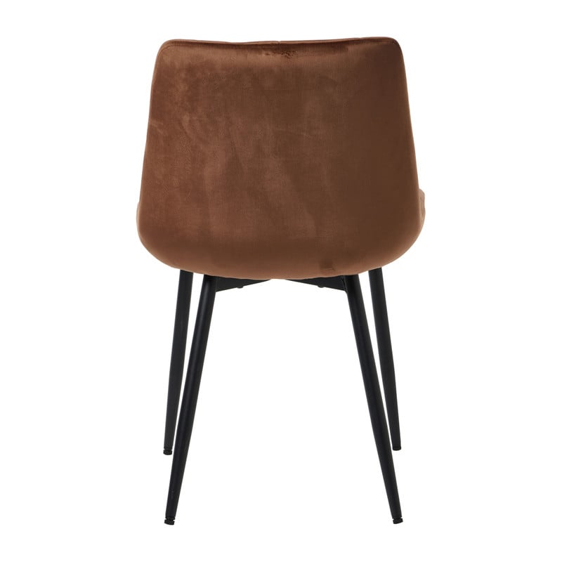 Eetkamerstoel velvet - cognac - 80x60x51 cm