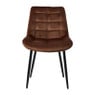 Eetkamerstoel velvet - cognac - 80x60x51 cm