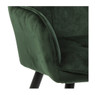 Eetkamerstoel velvet met armleuning - groen - 87x56.5x43 cm