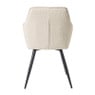 Eetkamerstoel bouclé met armleuning - beige - 87x56.5x43 cm