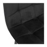 Barkruk velvet - zwart - 100x50x41.5 cm