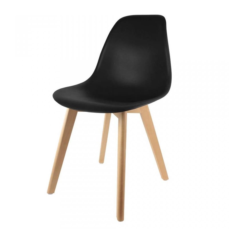 Eetkamerstoel Umea - zwart - set van 4