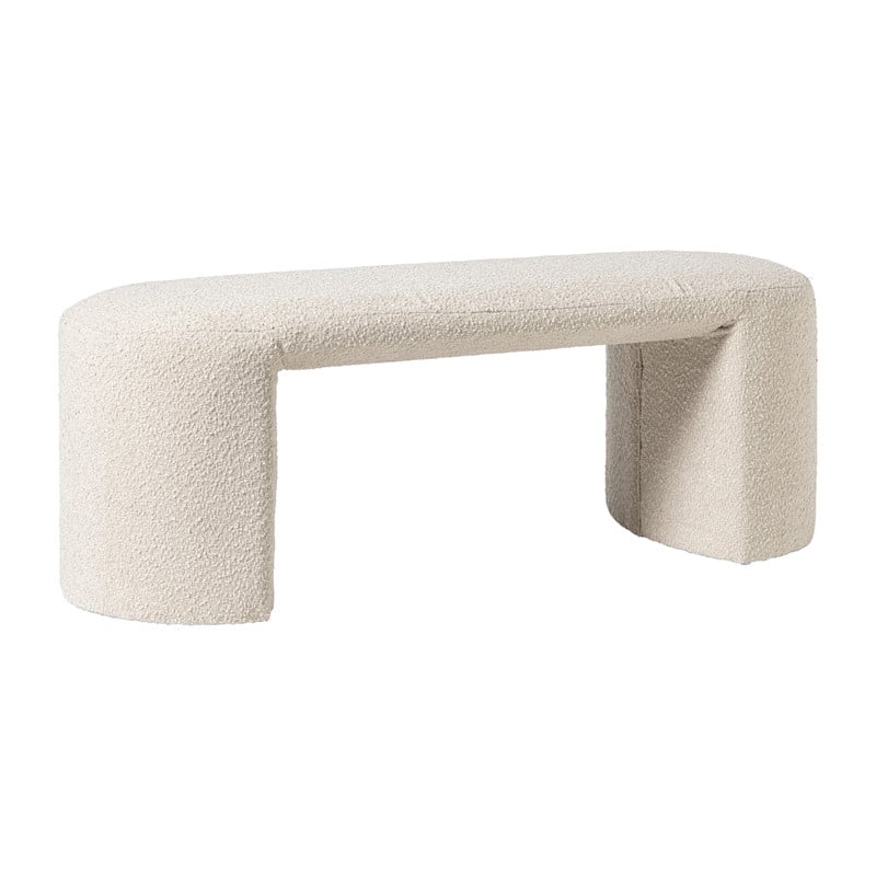Bank Sara bouclé - beige - 45x120x44 cm
