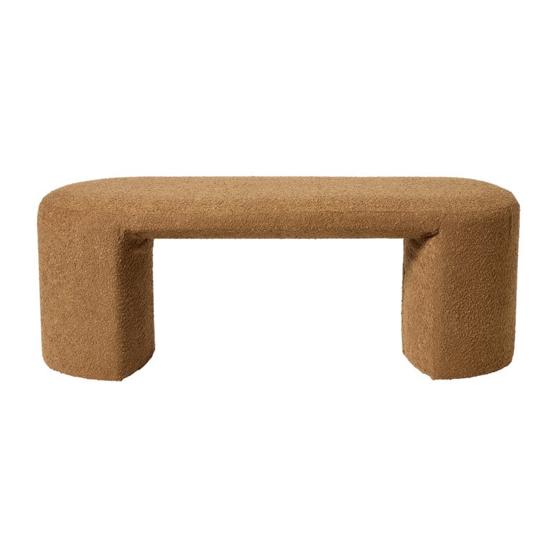 Bank Sara bouclé - bruin - 45x120x44 cm