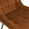 Eetkamerstoel corduroy - cognac - 52x52x84 cm