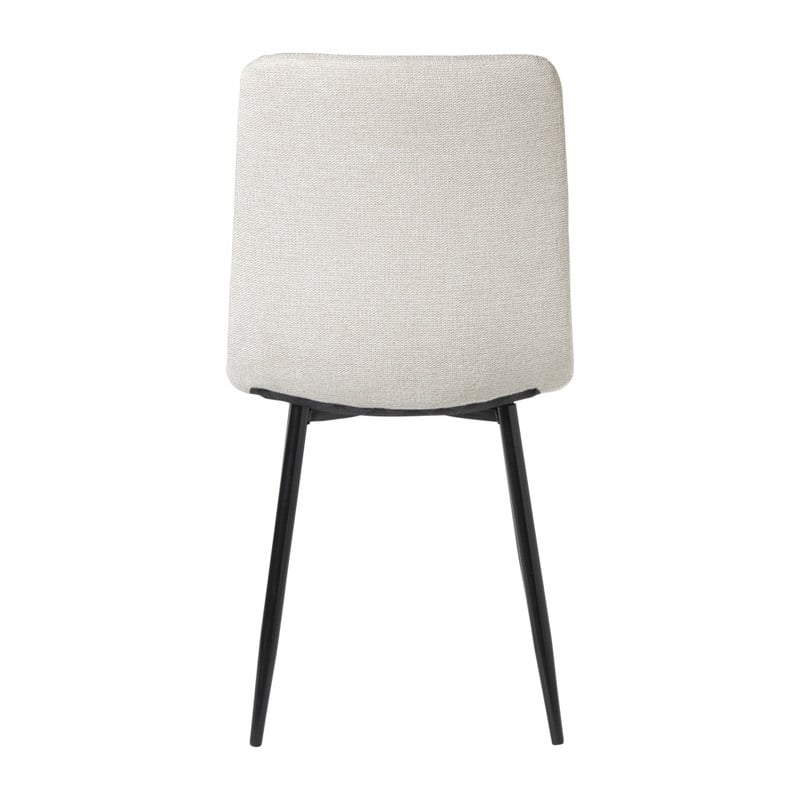 Eetkamerstoel chenille - beige - 90x53.5x44.5 cm