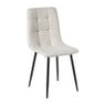 Eetkamerstoel chenille - beige - 90x53.5x44.5 cm