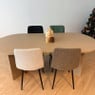 Eetkamerstoel chenille - beige - 90x53.5x44.5 cm