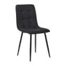 Eetkamerstoel chenille - zwart - 90x53.5x44.5 cm