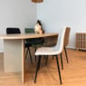 Eetkamerstoel chenille - zwart - 90x53.5x44.5 cm