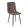 Eetkamerstoel chenille - bruin - 90x53.5x44.5 cm