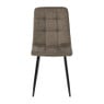 Eetkamerstoel chenille - bruin - 90x53.5x44.5 cm