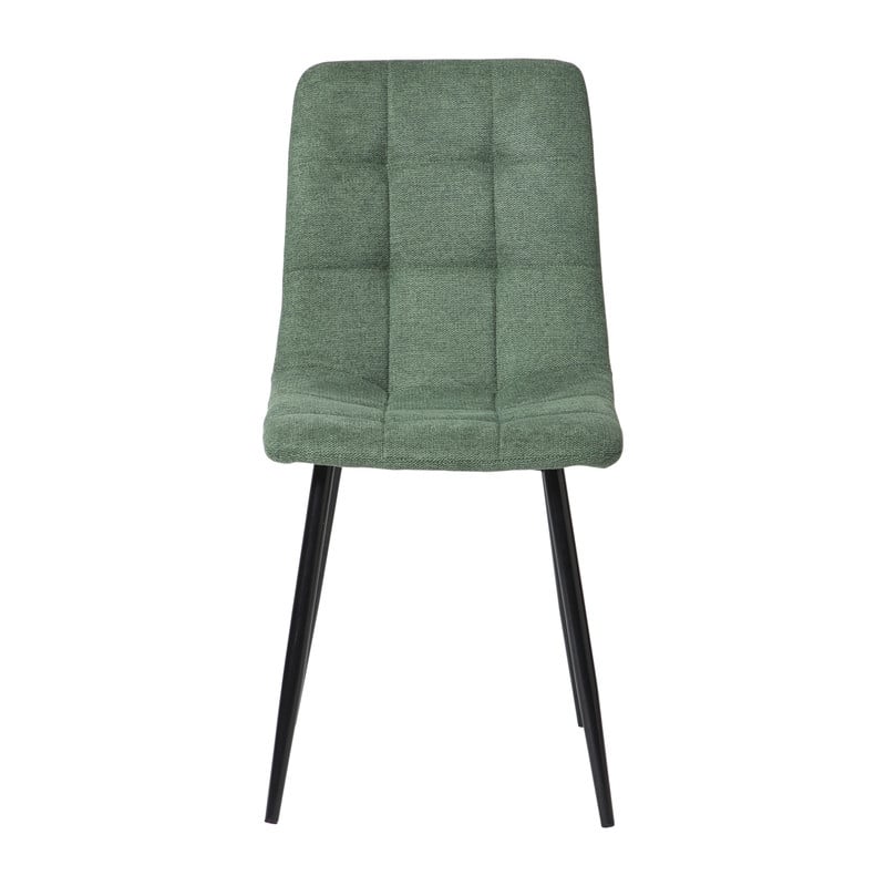 Eetkamerstoel chenille - groen - 90x53.5x44.5 cm