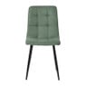 Eetkamerstoel chenille - groen - 90x53.5x44.5 cm