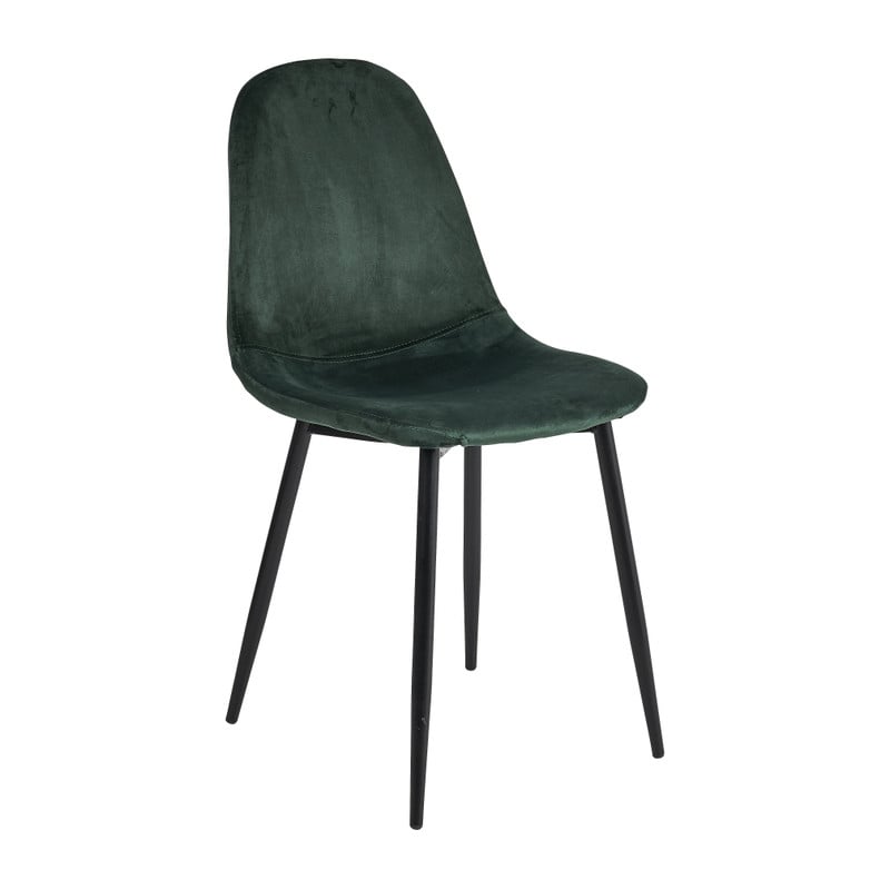 Eetkamerstoel Ivy - velvet groen - 88x44x53 cm 