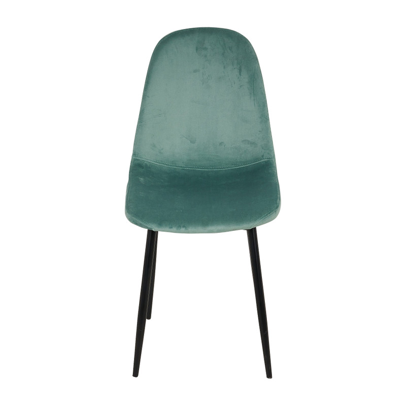 Eetkamerstoel Ivy - velvet turquoise - 88x44x53 cm 