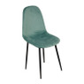 Eetkamerstoel Ivy - velvet turquoise - 88x44x53 cm 