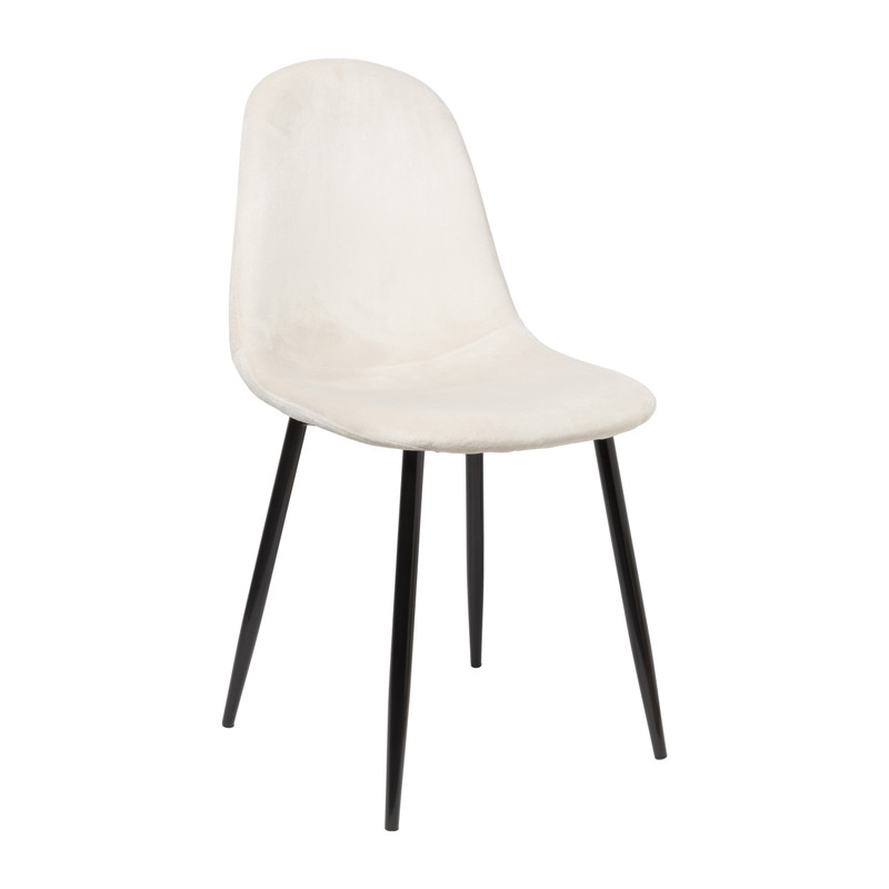 Eetkamerstoel Ivy velvet - beige - 88x44x53 cm 