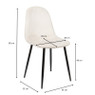 Eetkamerstoel Ivy velvet - beige - 88x44x53 cm 