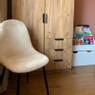 Eetkamerstoel Ivy velvet - beige - 88x44x53 cm 