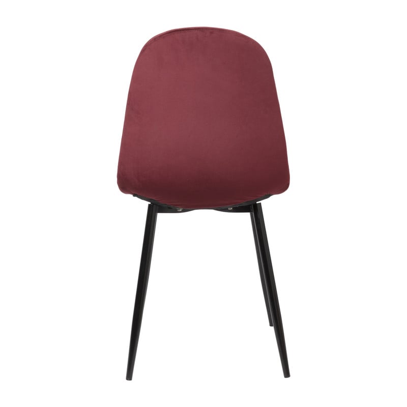 Eetkamerstoel Ivy velvet - rood - 88x44x53 cm 