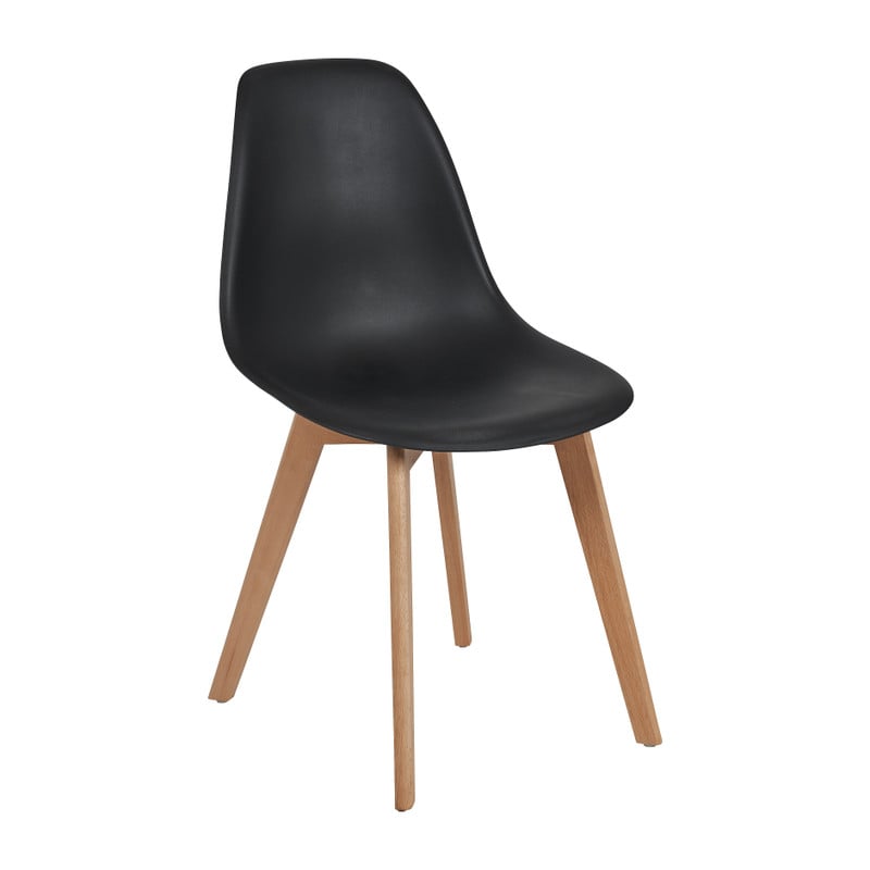 Eetkamerstoel Linde - zwart - 52x47x83 cm 