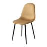 Eetkamerstoel Ivy velvet - bruin - 88x38x38 cm