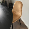 Eetkamerstoel Ivy velvet - bruin - 88x38x38 cm