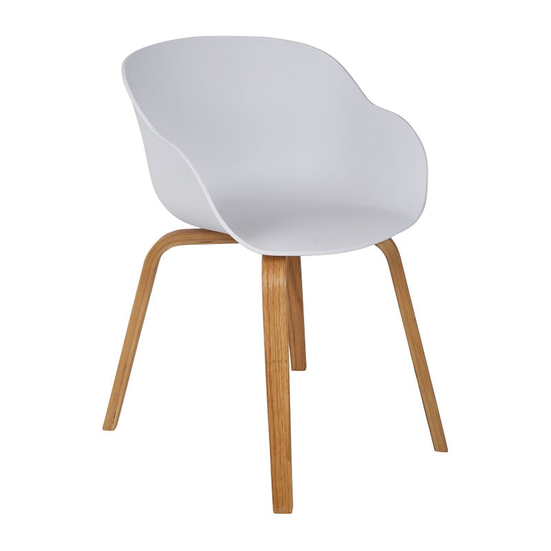 Eetkamerstoel Linde met armleuning - wit - 58x57x78 cm