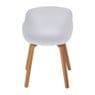 Eetkamerstoel Linde met armleuning - wit - 58x57x78 cm