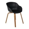Eetkamerstoel Linde met armleuning - zwart - 58x57x78 cm