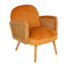 Fauteuil Batavia met webbing - geel - 61x72x76 cm 