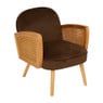Fauteuil Batavia met webbing - bruin - 61x72x76 cm 
