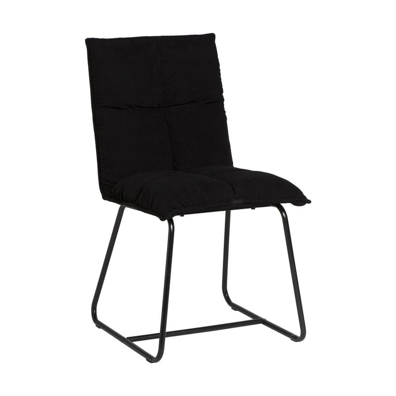 Eetkamerstoel Olivia - zwart - 58x48x84 cm 