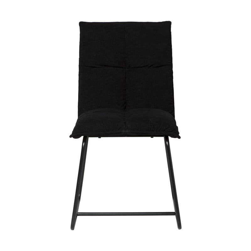 Eetkamerstoel Olivia - zwart - 58x48x84 cm 