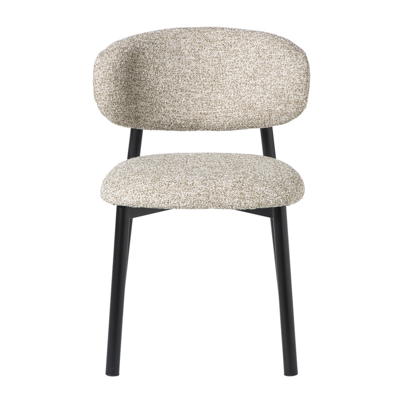 Eetkamerstoel Novi - beige/zwart - 74x51.5x51 cm