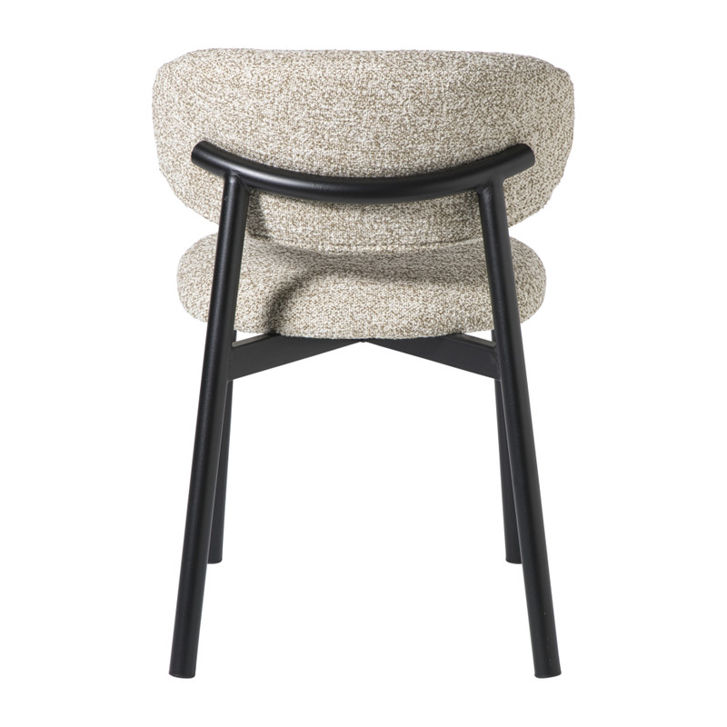 Eetkamerstoel Novi - beige/zwart - 74x51.5x51 cm