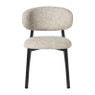 Eetkamerstoel Novi - beige/zwart - 74x51.5x51 cm